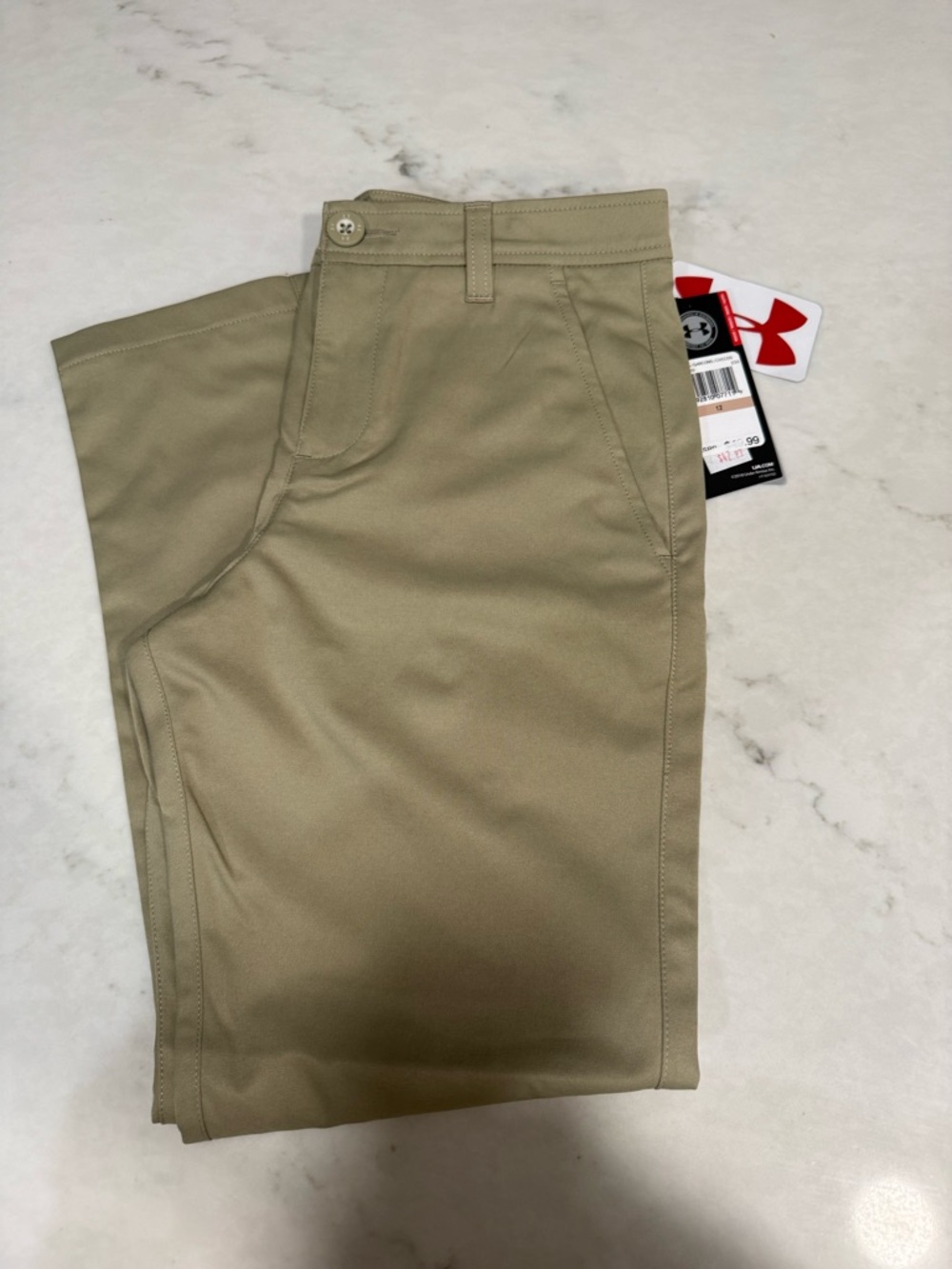 Under Armour Boys Khaki/Tan Performance Pants